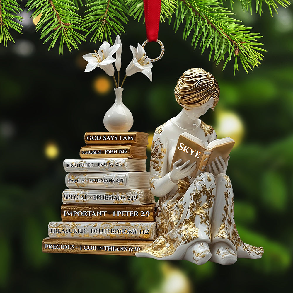 Book Girl Acrylic Ornament - Personalized Gifts For Book Lovers 01tgta101125-Homacus