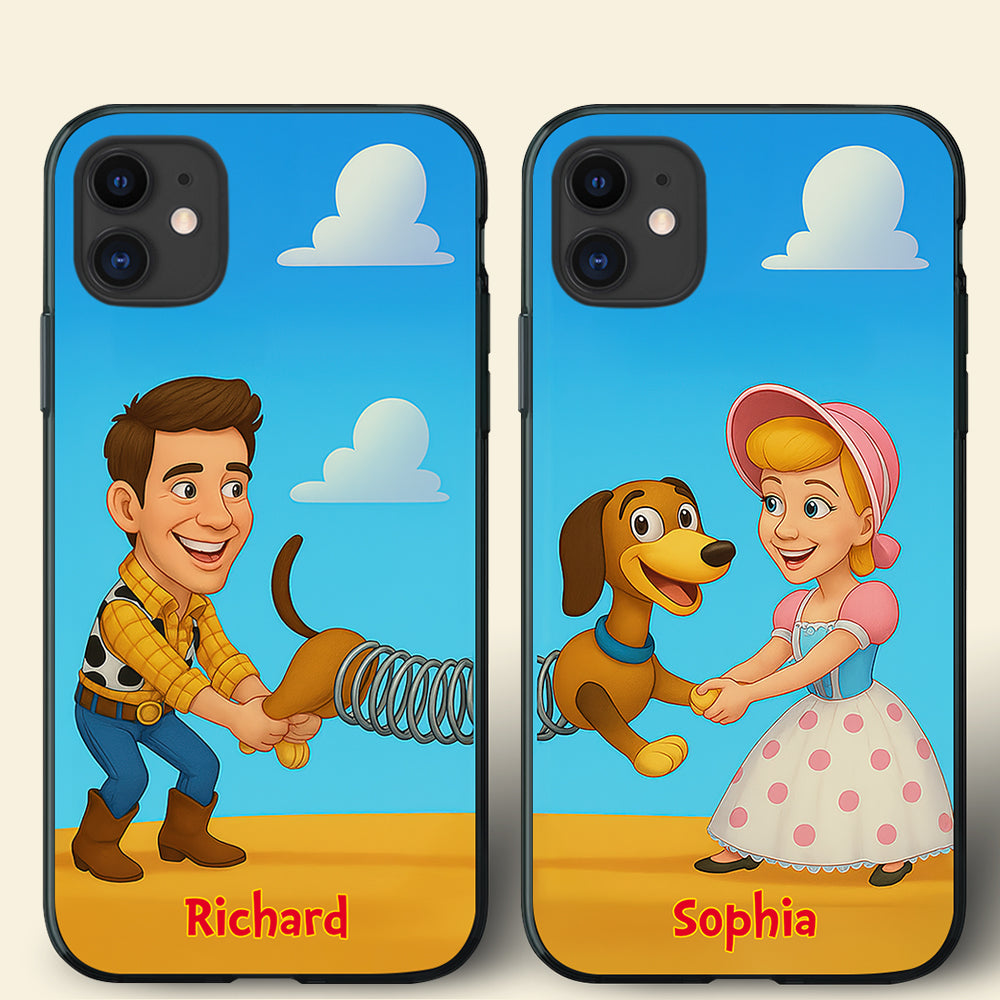 Cartoon Couple Phone Case - Custom Photo Gifts For Couple 02hyqn220825-Homacus