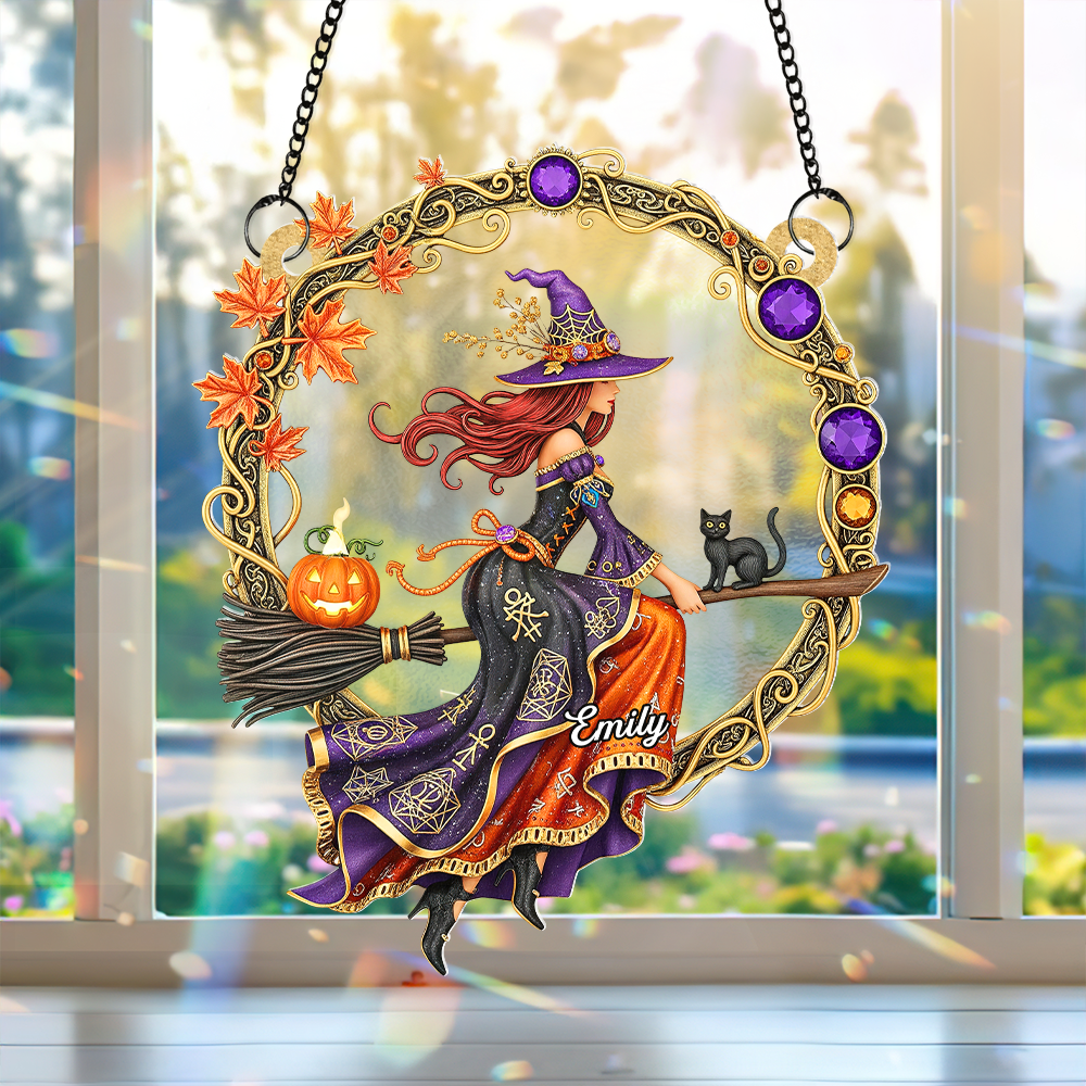 Witch suncatcher - Personalized Gifts For Witch Lover 03NAPU120725-Homacus