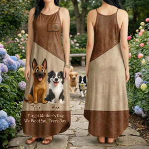 Dog Mom Suspender Maxi Dress - Personalized Gifts For Mothers 03natn240326-Homacus
