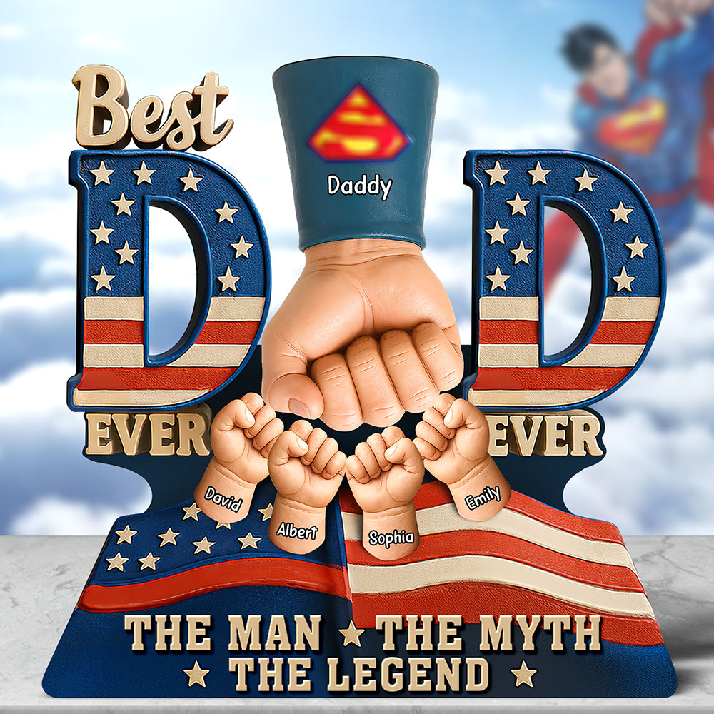 Super Dad's Fist Bump Acrylic Plaque - Personalized Gifts For Father 05HUQN200525-Homacus