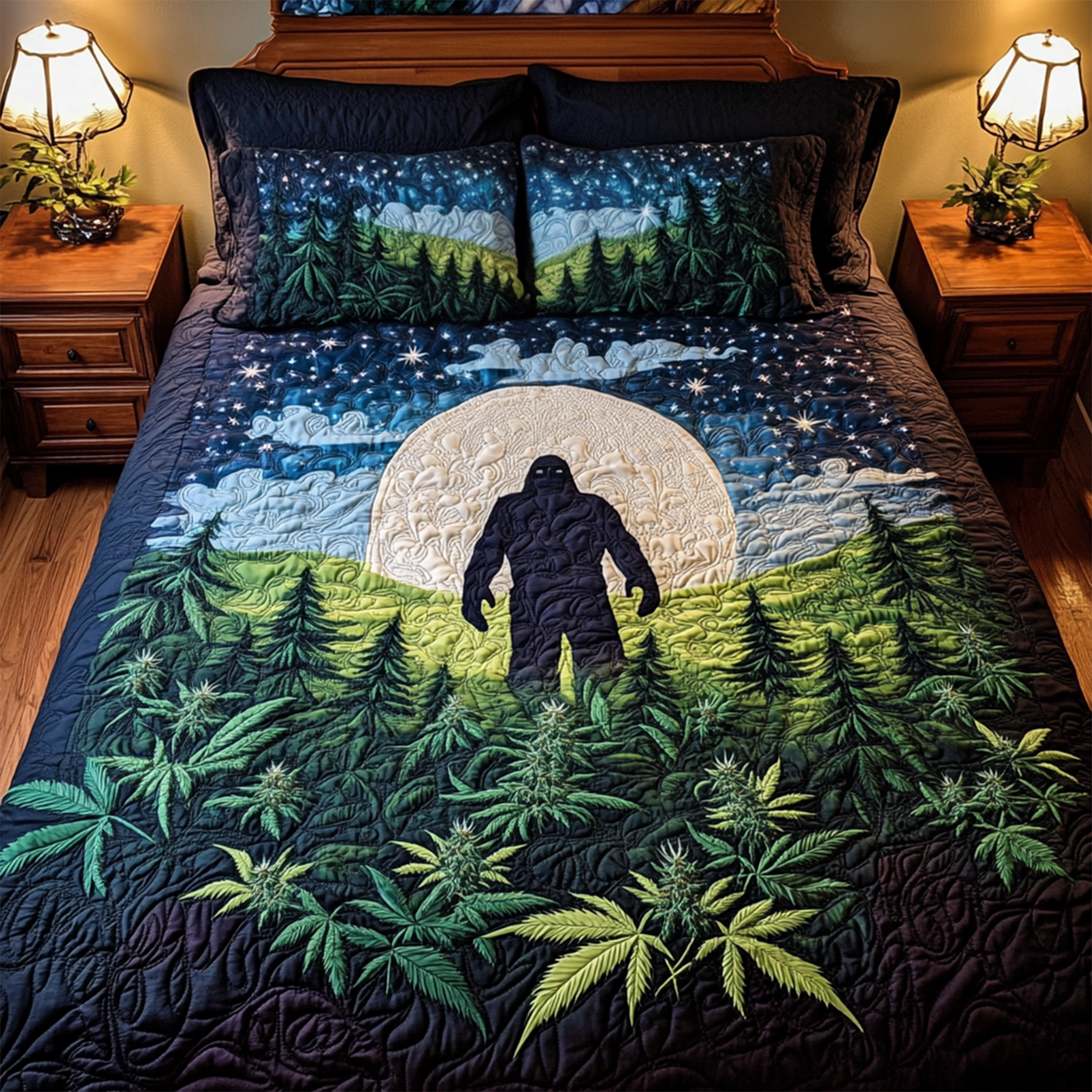 Mysterious Figure Lush Wilderness Quilt Bedding Set 03tglu210725-Homacus