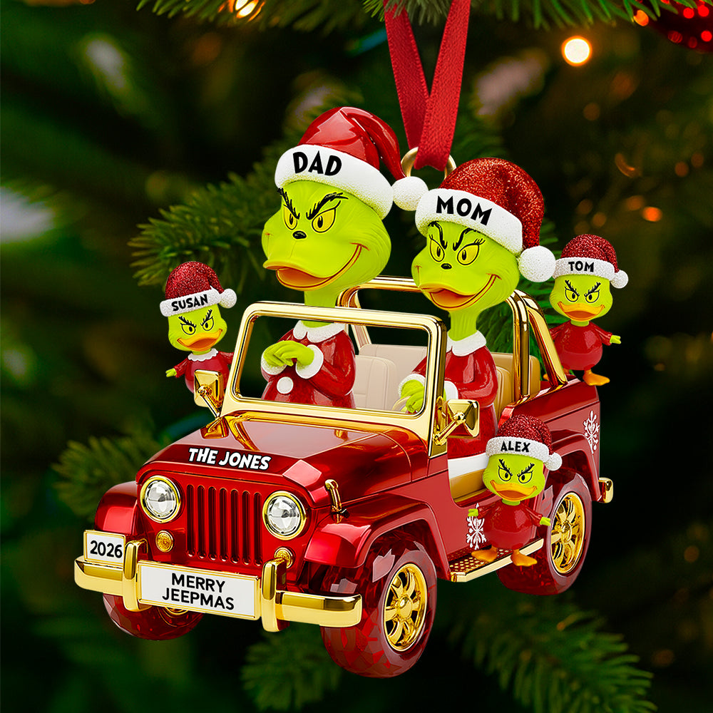 Family On Off-road Car Ornament - Personalized Christmas Gifts For Family 04DTDT250925-Homacus