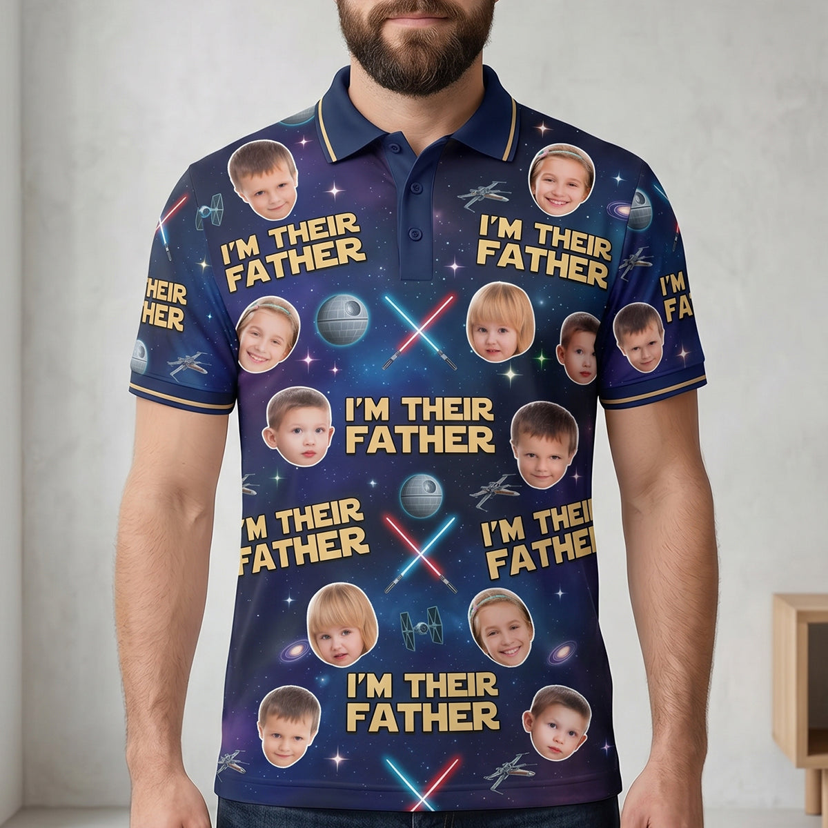 I Am The Father Polo Shirt - Custom Photo Gifts For Dads 05natn080526-Homacus