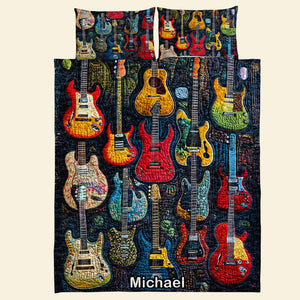 Personalized Gifts For Guitar Lovers Quilt Bedding Set Special Line Acoustic Vibe 08QNQN301224-Homacus