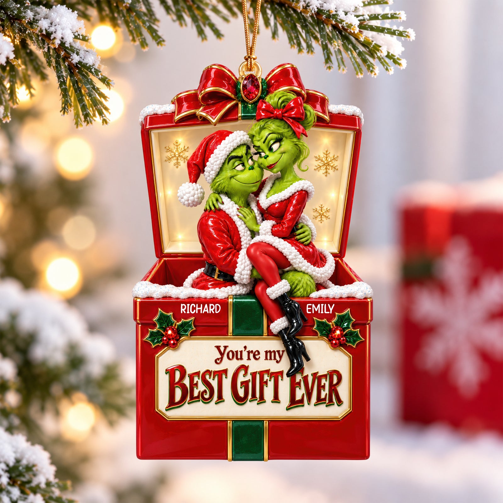 Best Gift Of My Life Christmas Ornament - Personalized Gifts For Couple 03qhqn150926-Homacus