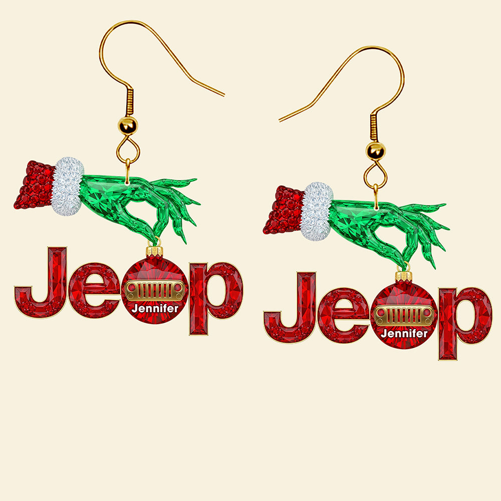 Christmas Adventure Acrylic Earrings - Personalized Gifts For Off-road Lovers 02naqn230725-Homacus