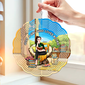 Personalized Gifts For Girl Book Lover 3D Wind Spinner 02XQLU181224PA-Homacus