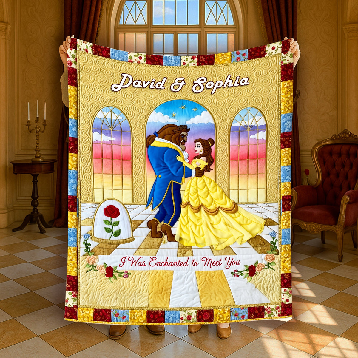 Enchanted Fairytale Couple Blanket - Personalized Gifts For Couples 04NALU160625-Homacus