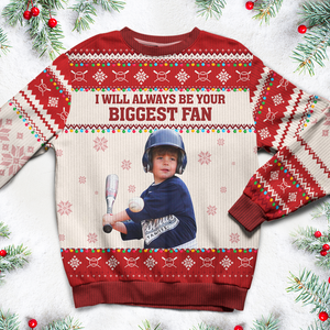 Custom Photo Gifts For Baseball Kids Christmas Ugly Sweater 02ACPU021024-Homacus