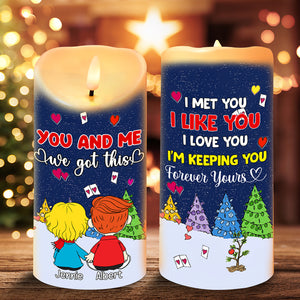 Personalized Gifts For Couples Holding Hands LED Candle 05KALU021224HG-Homacus