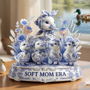 Toile De Jouy Duck Mom Acrylic Plaque - Personalized Gifts For Mother's Day Plaque 04PADT270426-Homacus