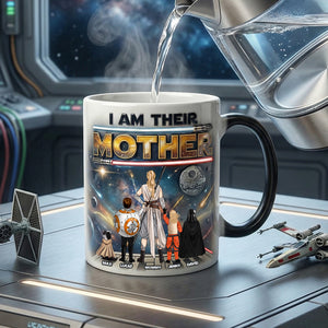 Sci-fi Space Mom And Kids Magic Ceramic Coffee Mug - Personalized Gifts For Mother's Day Magic Mug 04NATN070426HHHG-Homacus