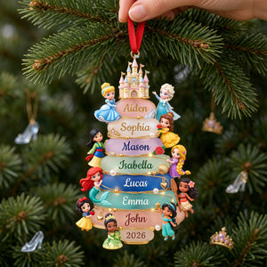 Lovely Fairy Tale Princesses Acrylic Ornament - Personalized Christmas Gifts 08nalu081026-Homacus
