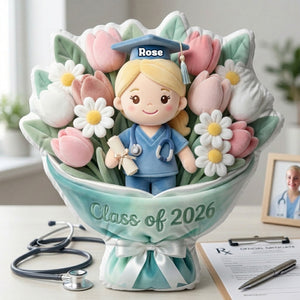 Graduation Nurse Bouquet Pillow - Custom Photo Gifts For Nurse Pillow 02NALU270326-Homacus
