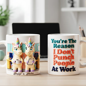Unicorn Coworker Coffee Mug - Personalized Gifts For Coworker 02nata221225-Homacus