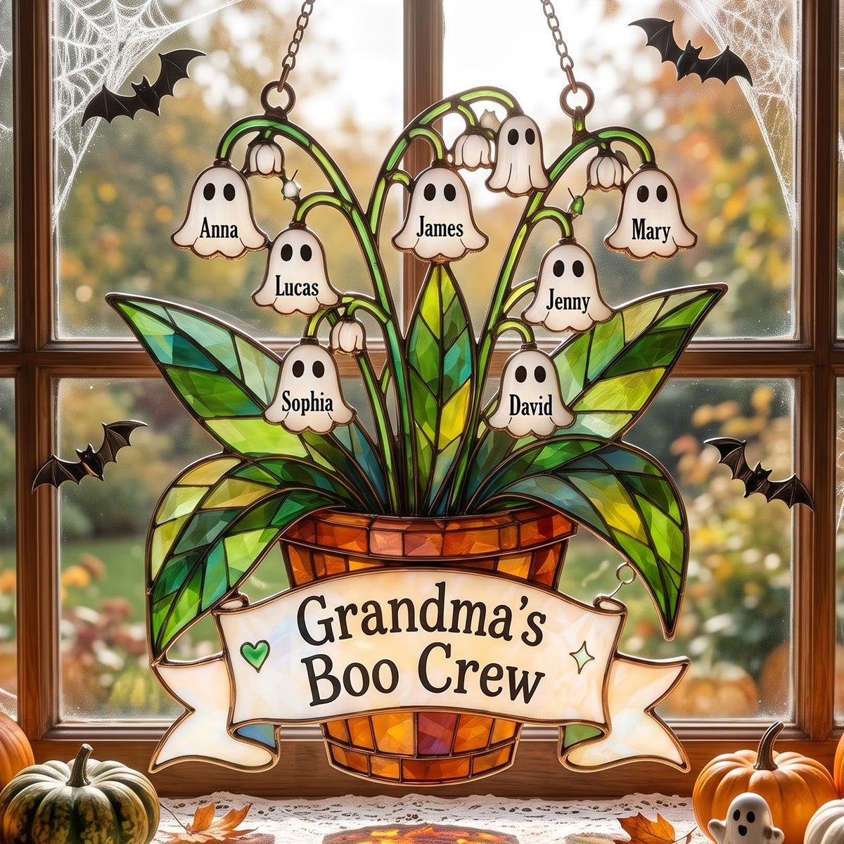 Ghost Grandma Lily Of The Valley Suncatcher Ornament - Personalized Gifts For Grandma 02natn010826-Homacus
