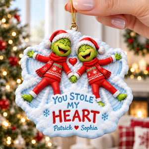 Snowy Sweethearts Christmas Ornament - Personalized Gifts For Couples 01TOQN260926