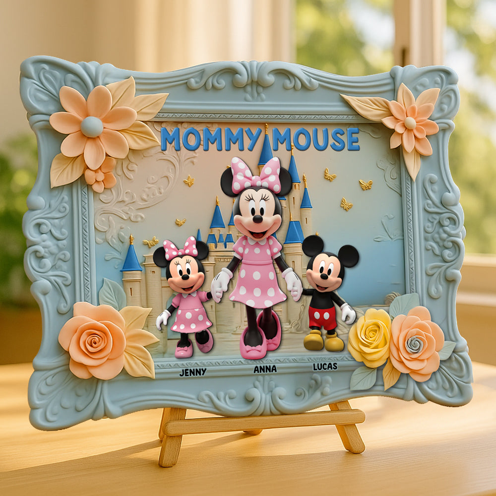 Personalized Gifts For Mom Wood Sign Mommy Mouse-Homacus