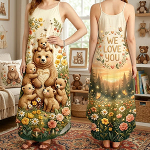 Mama Bear Maxi Dress - Personalized Gifts For Mom 04PATA270326-Homacus