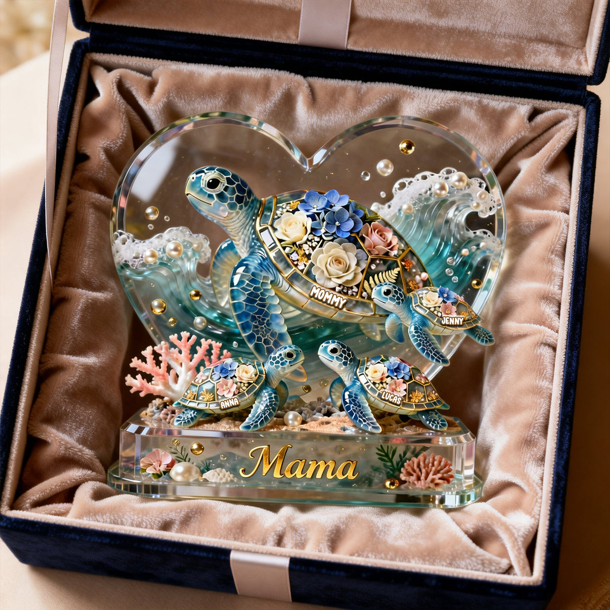 Best Turtle Mom Ever Acrylic Plaque - Personalized Gifts For Mom 05NATN270226-Homacus