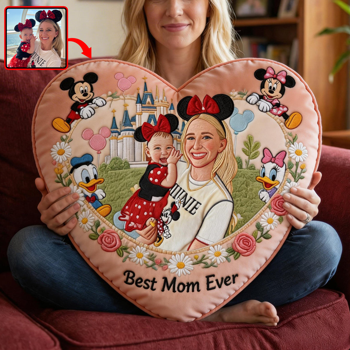 Custom Photo Beloved Mom Pillow, Personalized Gifts For Moms 05qhqn280326-Homacus