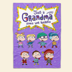 Personalized Gift for Grandma, Just A Grandma Loves Her Kids Blanket 03toqn151024hg-Homacus