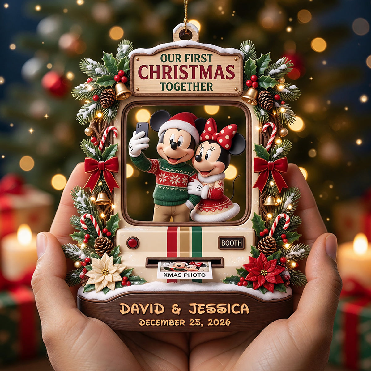 Our First Christmas Together Ornament - Personalized Gifts For Couple 07todt010826-Homacus