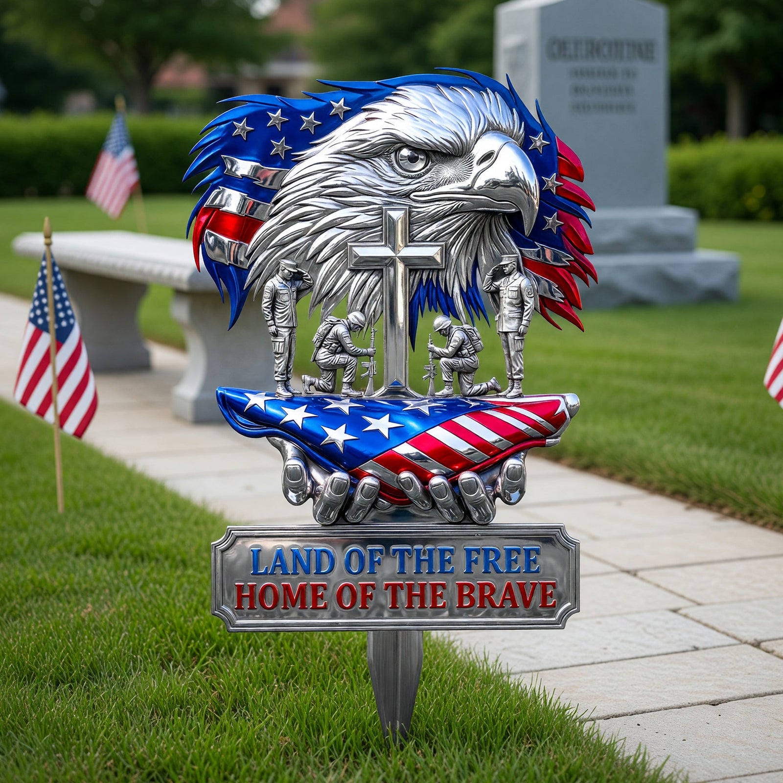 American Veteran Appreciation Metal Sign - Personalized Decor Gifts For Military Families & Patriots 04QHQN050626-Homacus