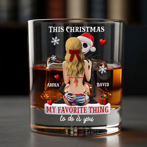 Personalized Christmas Gifts For Drinking Lover Couple Glass 04natn100925 You're My Favorite-Homacus