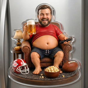 Beer And Sport Anti-collision Acrylic Fridge Magnet - Custom Photo Gifts For Sport Lovers 03natn180626-Homacus