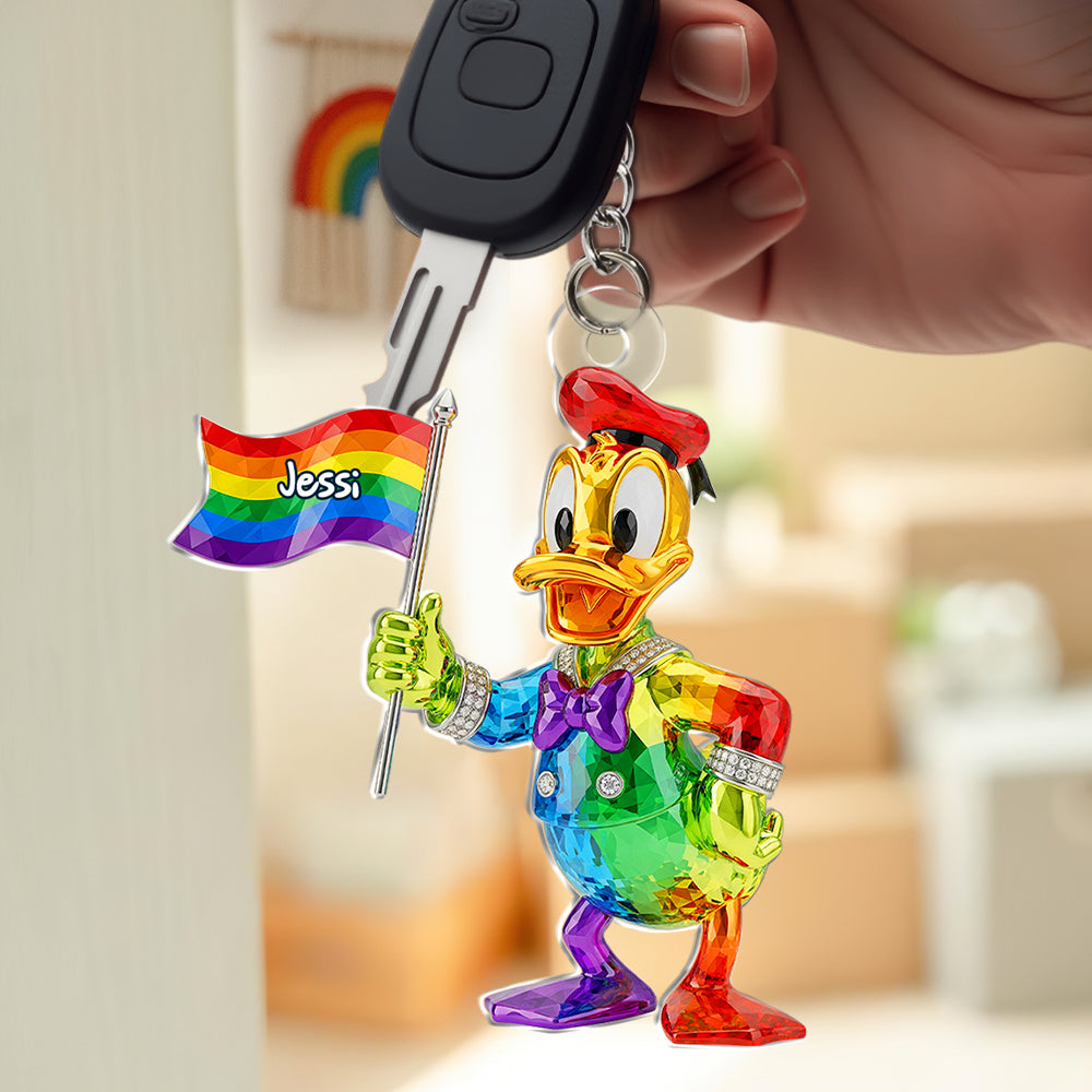 Rainbow LGBT Keychain - Personalized Gifts For LGBT 01OHLU260525-Homacus