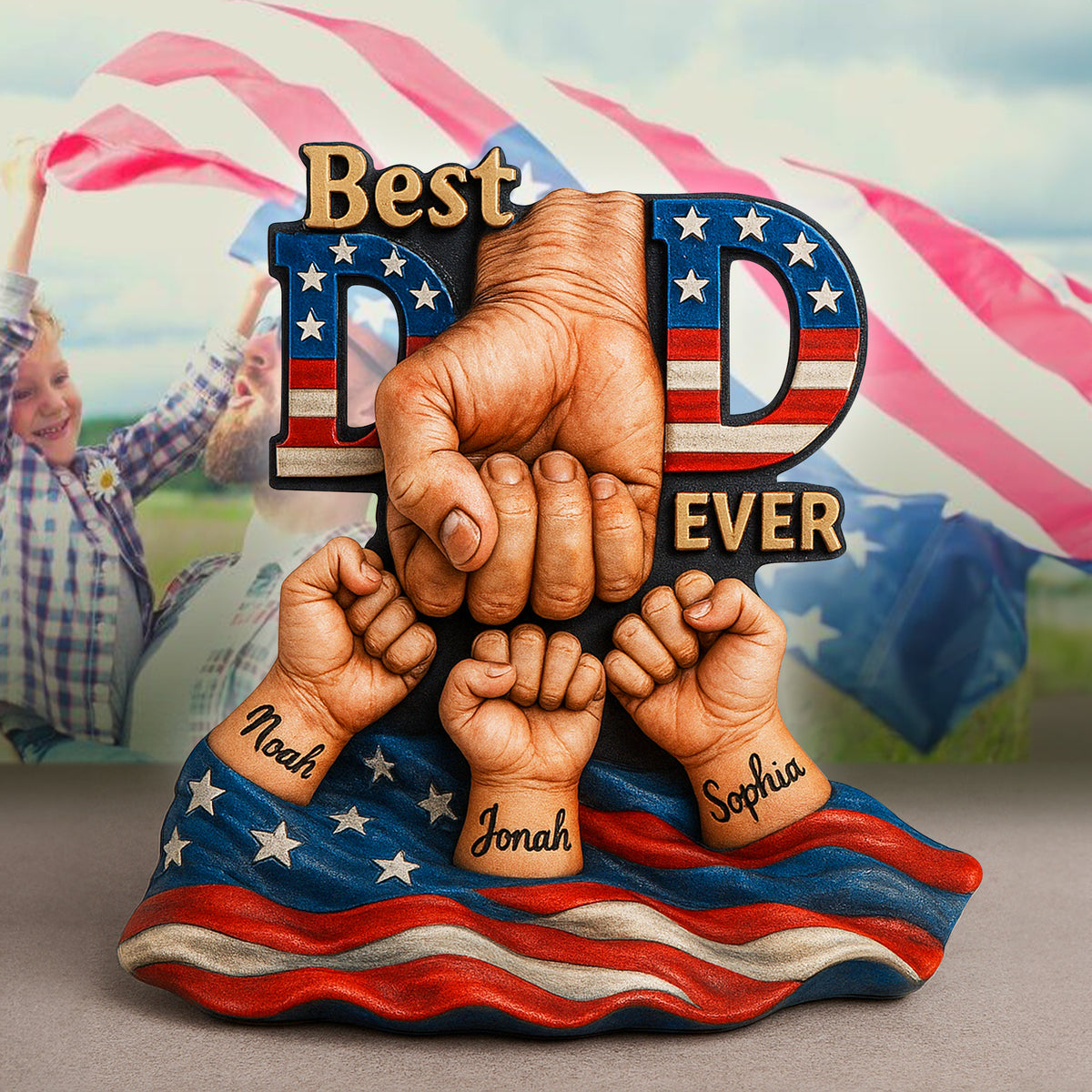 Dad Bump Plaque - Personalized Gift For Father 03XQLU170425-Homacus