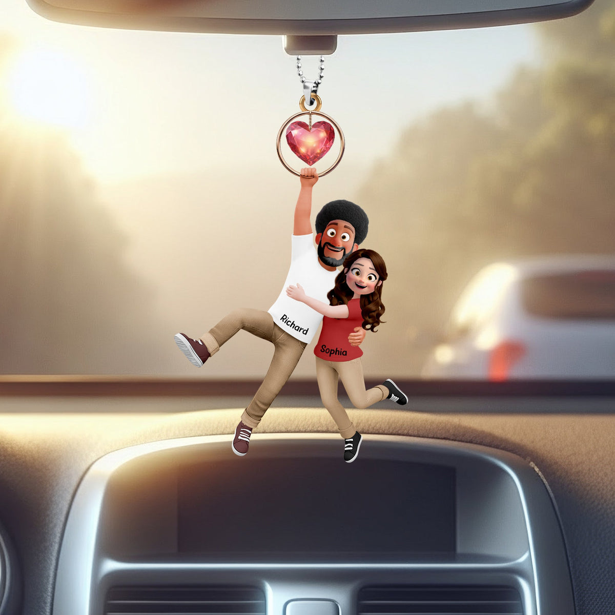 Fun Hanging Couple Car Ornament - Personalized Gifts For Couple 04qhqn131225-Homacus