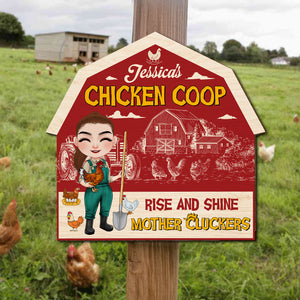 Personalized Gifts For Farmers Chicken Coop Wood Sign 04ohtn070225hh Rise And Shine Mother Cluckers-Homacus