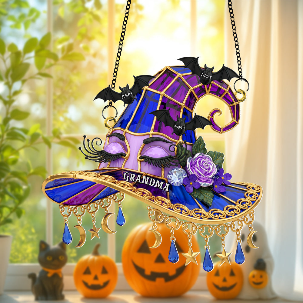 Witch Hat Personalized Gifts For Grandma Suncatcher Ornament 02natn140725-Homacus