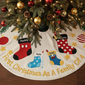 Holiday Stockings Quilted Tree Skirt - Personalized Gifts For Family 01naqn300825-Homacus