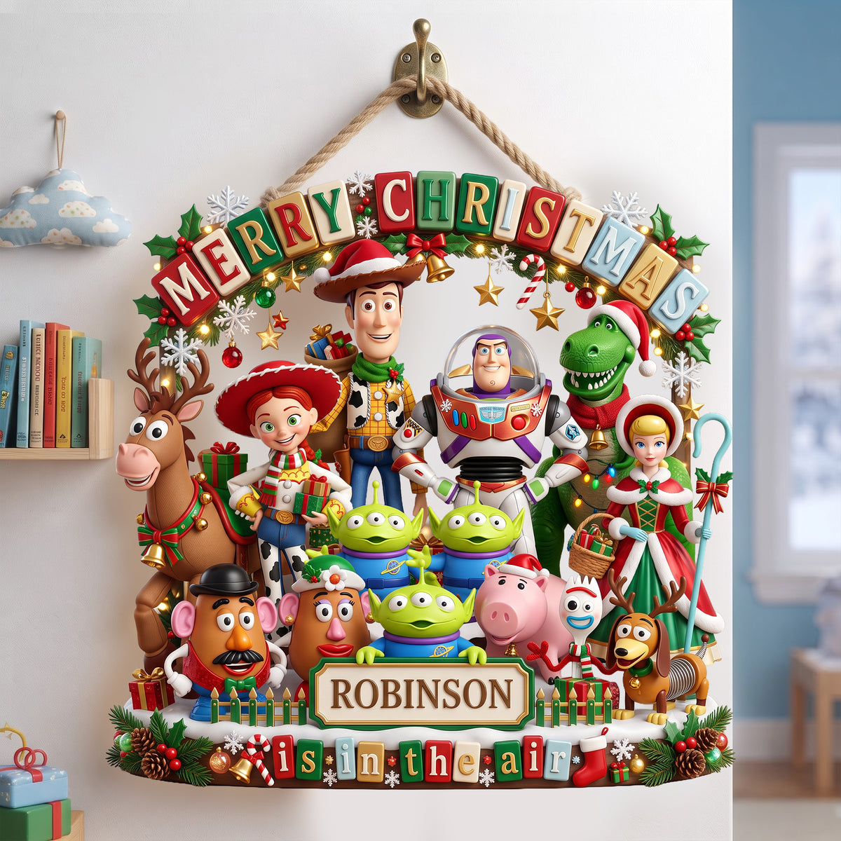 Holiday Friends Acrylic Sign – Personalized Christmas Family Keepsake 01PALU010826-Homacus