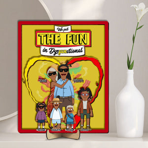 Personalized Gifts For Family Wood Sign Funny Cartoon Family 04KALU120225HG-Homacus