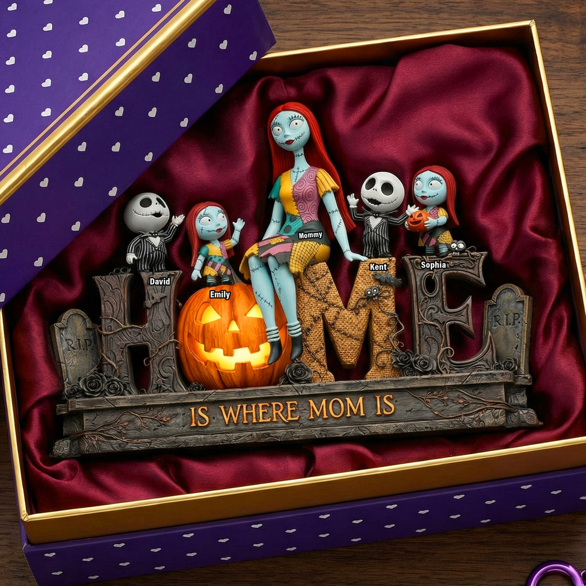 Mom and Kids Spooky Acrylic Plaque - Personalized Gifts For Mother's Day 03toqn250326-Homacus