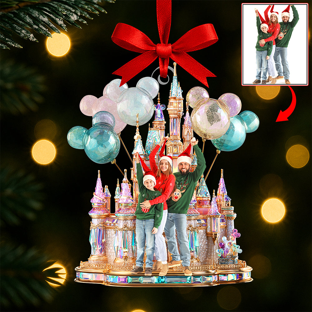 Festive Castle Christmas Ornament - Custom Photo Gifts For Family 02tgqn190825-Homacus