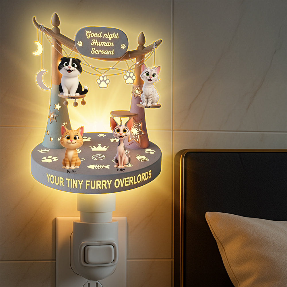 Furry Overlord Acrylic Night Light - Personalized Gifts For Cat Lovers 02tgqn080725-Homacus