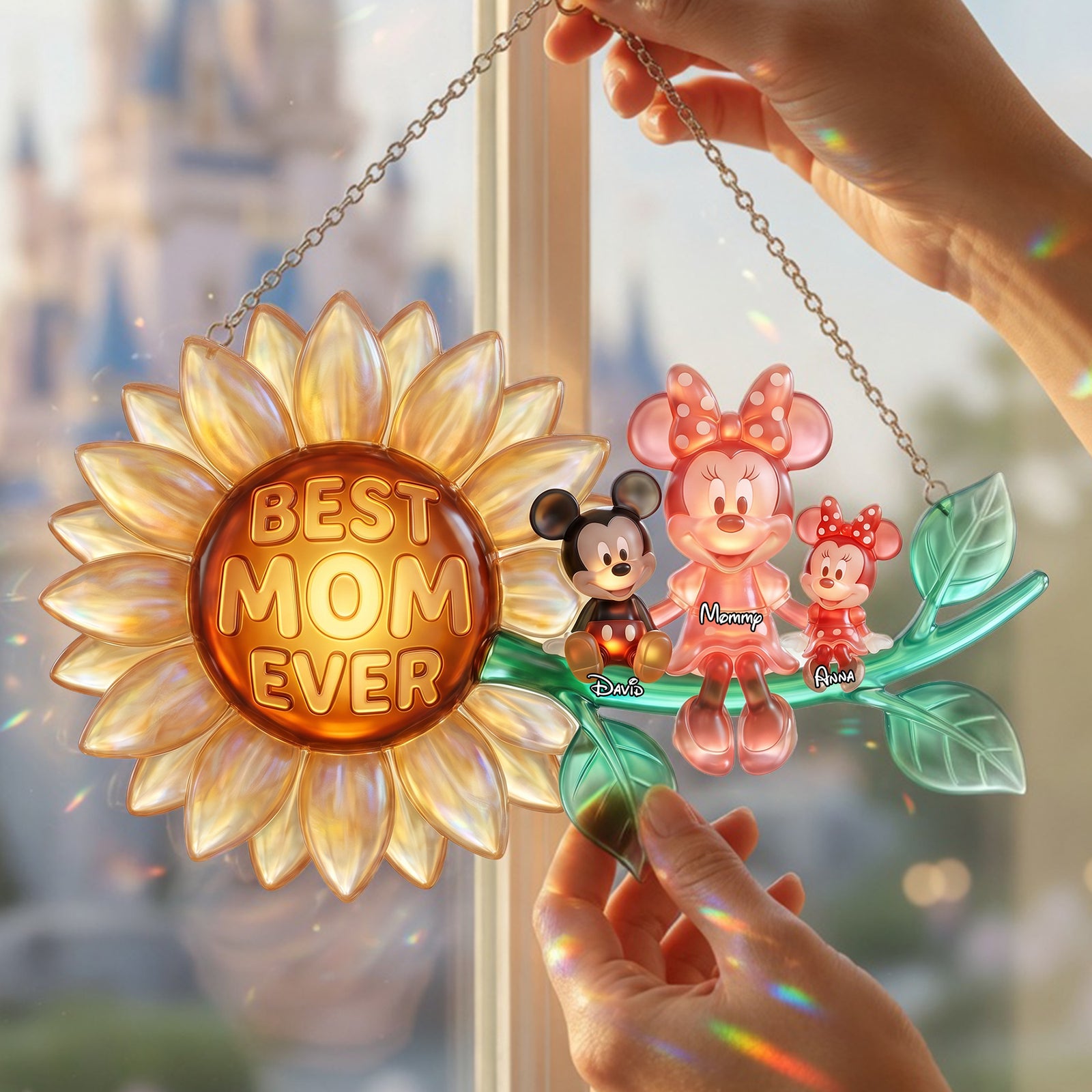 Best Mom Ever Acrylic Suncatcher Ornament - Personalized Gifts For Mom 03nalu230426-Homacus