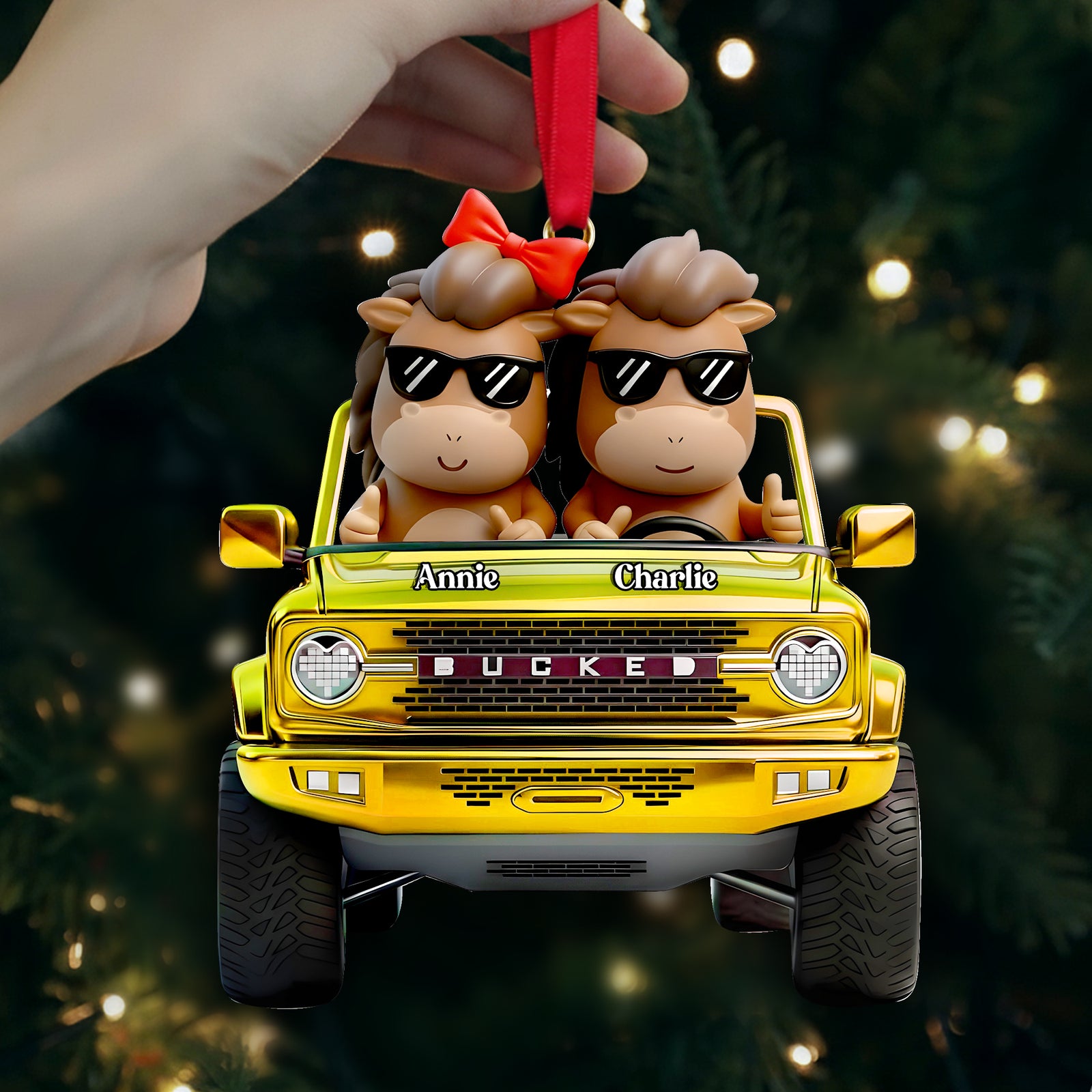 Cool Off-Road Bucking Gang Acrylic Ornament - Personalized Gifts For Off-road Lovers 01QHLU291025-Homacus