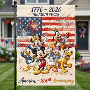 250th Anniversary Garden Flag - Personalized Gifts For Patriotic Family 03NATA090626