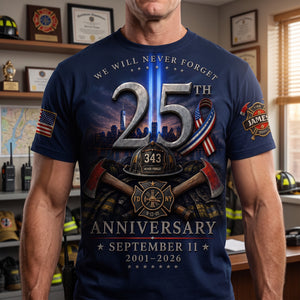 We Will Never Forget Shirt - Personalized Gifts For Firefighter 03naqn030826-Homacus