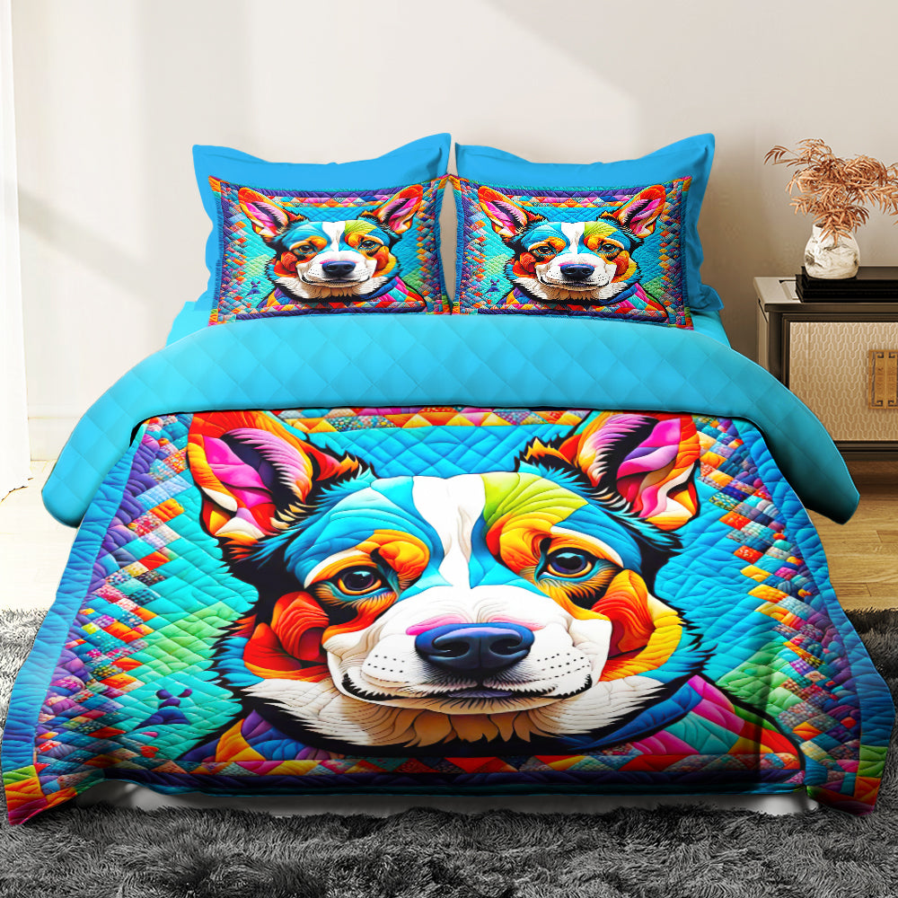 Corgi Quilt Bed Set Gifts For Dog Lovers 03HUDT200125-Homacus