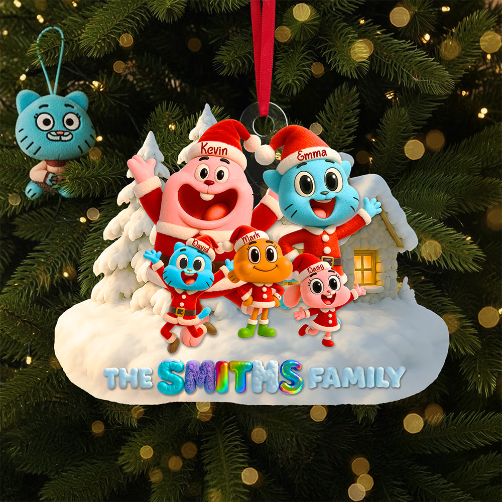 Cute Family Christmas Ornament Personalized Gifts For Family 02OHTA250825-Homacus