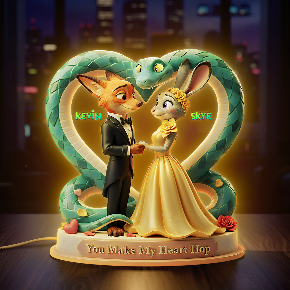 Romantic Woodland Couple Light Box - Personalized Gift For Couples 02PGTA011225-Homacus