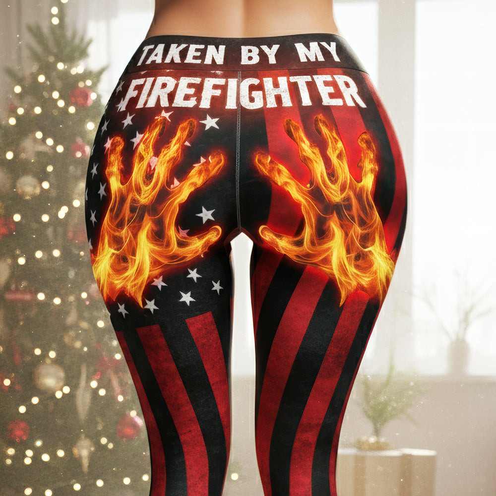 Firefighter Wife Leggings Personalized Gifts For Women 03NAQN081025-Homacus
